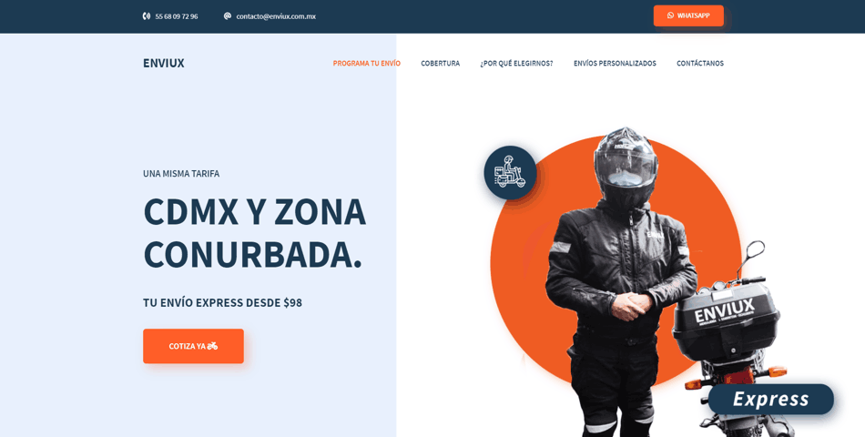 Cliente ENVIUX Desarrollo Sitio Web