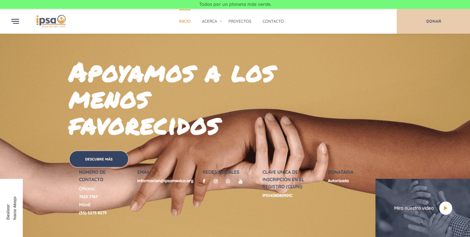 Cliente IPSA Desarrollo Sitio Web